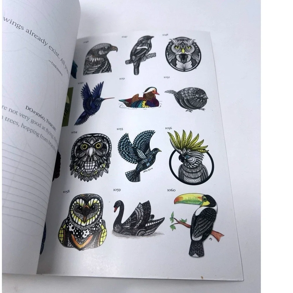 TangleEasy Birds Ben Kwok Zentangle Design Templates Coloring Art Book NEW NOS